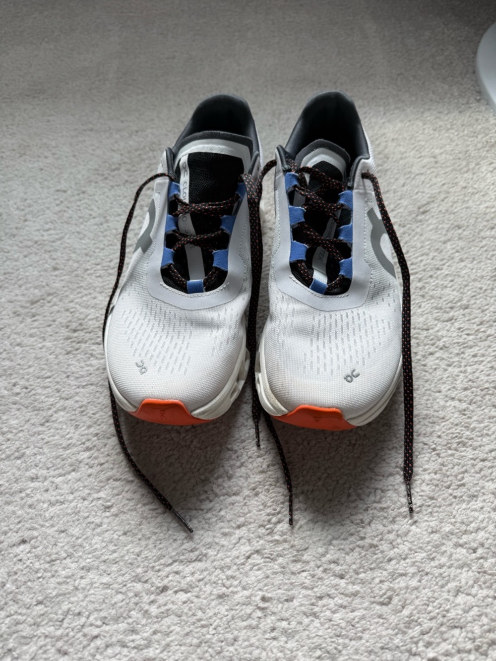 On Running Women’s  Cloudmonster Running Shoes - White with Orange Accent